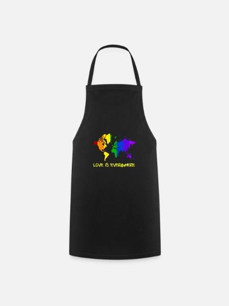 LGBT - Tablier de cuisine - noir