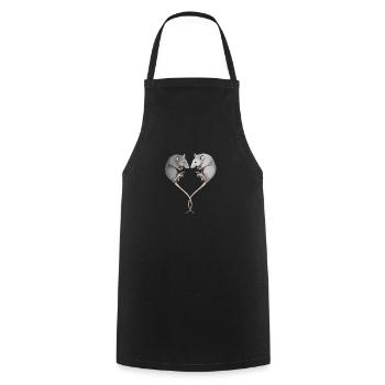 Pet Rat - Cooking Apron - black - Front - AI Model Male 185 dark (185cm)