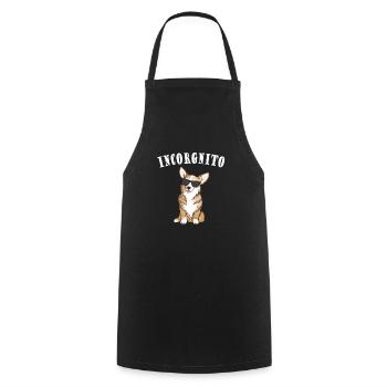 Corgi incorgnito - Cooking Apron - black - Front - AI Model Male 185 dark (185cm)