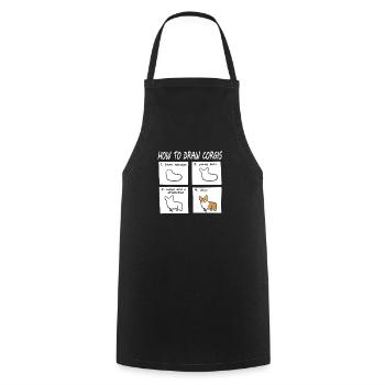 corgi - Cooking Apron - black - Front - AI Model Male 185 dark (185cm)