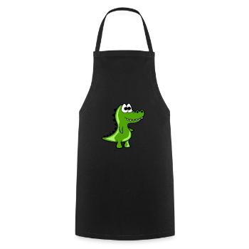 Funny Croc Comic Style - Cooking Apron - black - Front - AI Model Male 185 dark (185cm)