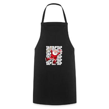Tap dancing Santa Claus Christmas tap dancer - Cooking Apron - black - Front - AI Model Male 185 dark (185cm)