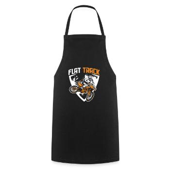 Flat Track - Cooking Apron - black - Front - AI Model Male 185 dark (185cm)