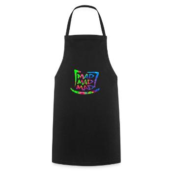 Keep Wonderland Mad Hat Hatter - Cooking Apron - black - Front - AI Model Male 185 dark (185cm)