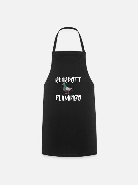 Ruhrpott Flamingo Geschenk Ruhrgebiet Taube Tauben - Kochschürze - Schwarz