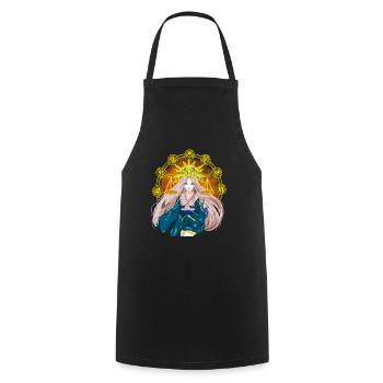 Anime Princess Magical Celestial Manga Girl - Cooking Apron - black - Front - AI Model Male 185 dark (185cm)