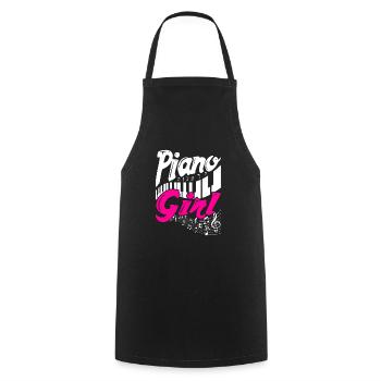 Femmes de piano - Tablier de cuisine - noir - Devant - AI Model Male 185 dark (185cm)