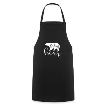 Mama Mutter Muttertag Mutti Baby Bär Bear Geschenk - Kochschürze - Schwarz - Vorne - AI Model Male 185 dark (185cm)