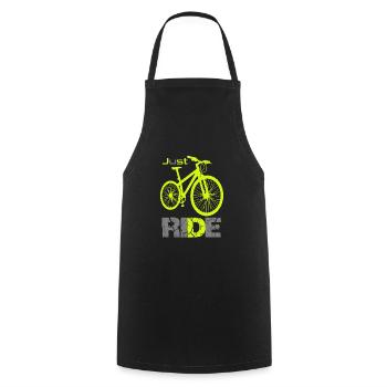 Fahrrad Logo Einfach Fahren Motto - Kochschürze - Schwarz - Vorne - AI Model Male 185 dark (185cm)