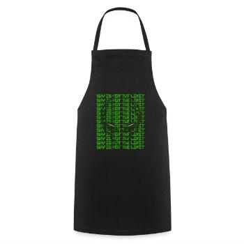 Alien Head Ufo Area 51 Aliens UFO's Gift Idea - Cooking Apron - black - Front - AI Model Male 185 dark (185cm)