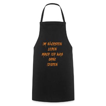 Lustige Bürotasse - Kochschürze - Schwarz - Vorne - AI Model Male 185 dark (185cm)