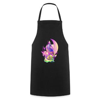 Skull & Crow RPG Gamer Fantasy Gaming Pastel Art - Cooking Apron - black - Front - AI Model Male 185 dark (185cm)