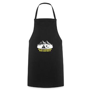 Tente de camping Forêt Nature School Learning Gift - Tablier de cuisine - noir - Devant - AI Model Male 185 dark (185cm)