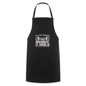 Personal Trainer Gym - Cooking Apron - black - Front - AI Model Male 185 dark (185cm)