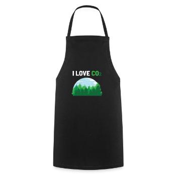 I Love CO2 - Tablier de cuisine - noir - Devant - AI Model Male 185 dark (185cm)