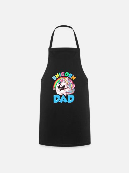 Awesome Einhorn Papa Coole Einhorn Väter - Kochschürze - Schwarz