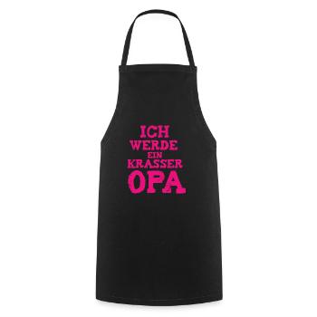 ich werde opa I Geschenk für Opa - Kochschürze - Schwarz - Vorne - AI Model Male 185 dark (185cm)