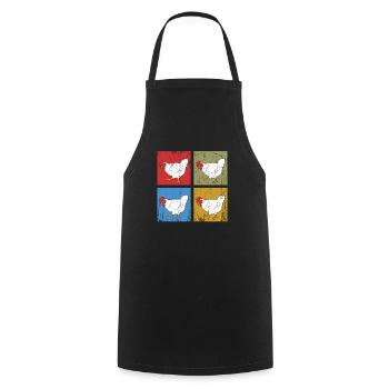 Chicken Chicken Chickens Gift Farmer Agriculture - Cooking Apron - black - Front - AI Model Male 185 dark (185cm)