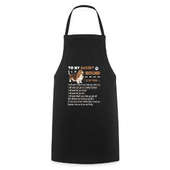 Basset Hound Basset Hound Promise - Cooking Apron - black - Front - AI Model Male 185 dark (185cm)