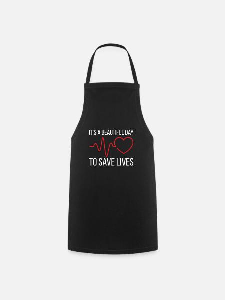 Infirmière gériatrique cool Design Quote Beautiful Day - Tablier de cuisine - noir