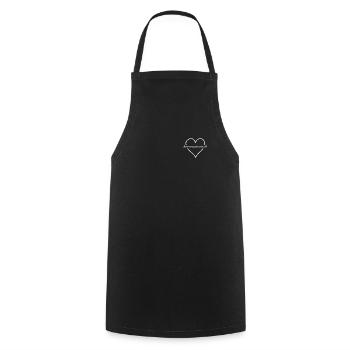 Heart Person - Cooking Apron - black - Front - AI Model Male 185 dark (185cm)