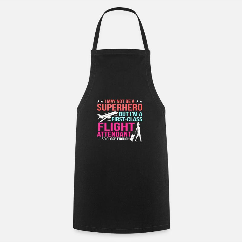 hôtesse de l'air - Tablier de cuisine - noir