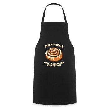 Essen Zimt Deutsch Lustig Lehrer Gramatik Geschenk - Kochschürze - Schwarz - Vorne - AI Model Male 185 dark (185cm)