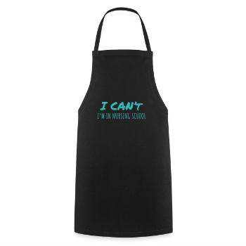 Nursing School Gift Nurse Practitioner Resident - Cooking Apron - black - Front - AI Model Male 185 dark (185cm)