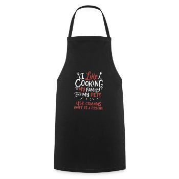 Grammatik Lehrer Englisch Sprache Humor Geschenk - Kochschürze - Schwarz - Vorne - AI Model Male 185 dark (185cm)
