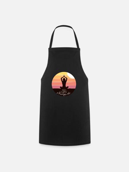 Yoga Fitness Namaste Damen T-shirt Meditation - Kochschürze - Schwarz