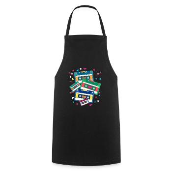 Genre de musique des années 80 - Tablier de cuisine - noir - Devant - AI Model Male 185 dark (185cm)