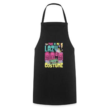 Costume des années 90 - Tablier de cuisine - noir - Devant - AI Model Male 185 dark (185cm)