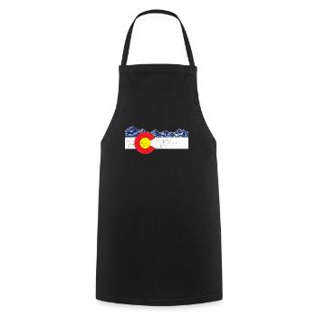 Colorado Flag Mountain Gift Vacation Colorado Day - Cooking Apron - black - Front - AI Model Male 185 dark (185cm)