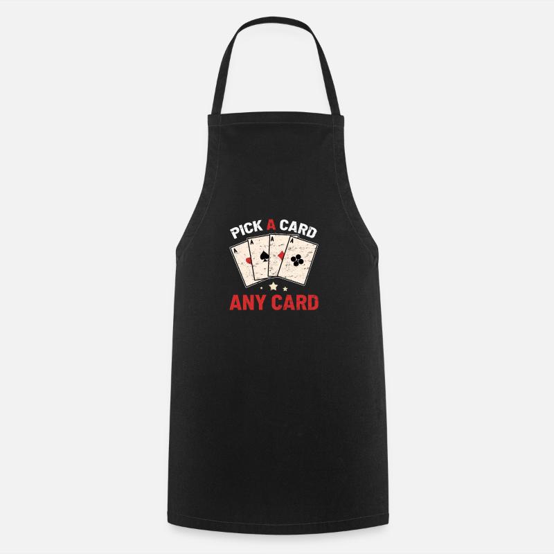 Magician magic card - Cooking Apron - black