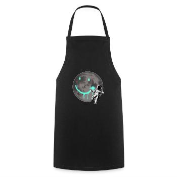 Astronaut Spray Mond Sprayer Graffiti Weltraum All - Kochschürze - Schwarz - Vorne - AI Model Male 185 dark (185cm)