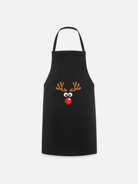 Weihnachten Rudolph Rentier Winter Natur Geschenk - Kochschürze - Schwarz