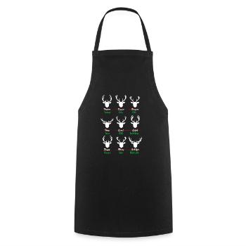 Noël - Tablier de cuisine - noir - Devant - AI Model Male 185 dark (185cm)