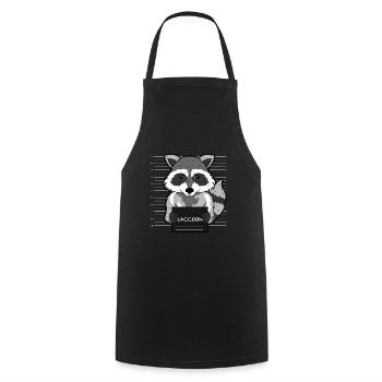 raton laveur - Tablier de cuisine - noir - Devant - AI Model Male 185 dark (185cm)