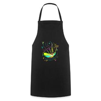Musicien écossais cornemuse cornemuse - Tablier de cuisine - noir - Devant - AI Model Male 185 dark (185cm)
