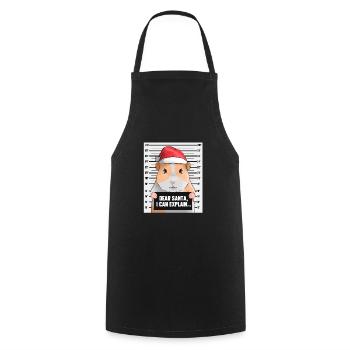 Guinea Pig Christmas Vebrecherfoto Pet - Cooking Apron - black - Front - AI Model Male 185 dark (185cm)