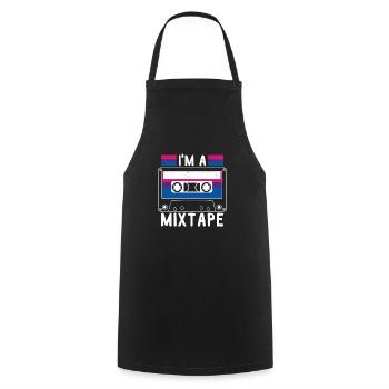 Je suis un Mixtape Bisexuel Bi Fier Mois Homme Femme - Tablier de cuisine - noir - Devant - AI Model Male 185 dark (185cm)