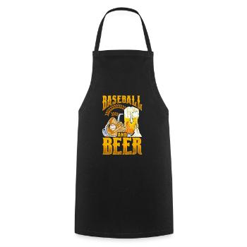 Awesome Baseball And Beer Make The Perfect Day - Cooking Apron - black - Front - AI Model Male 185 dark (185cm)
