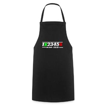 Funny saying Motorcycle gears - Cooking Apron - black - Front - AI Model Male 185 dark (185cm)