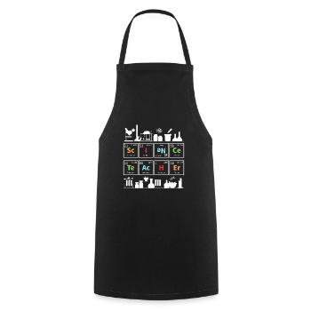 Teacher Science - Cooking Apron - black - Front - AI Model Male 185 dark (185cm)