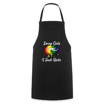 Pride CSD Parade LGBT Love Lips Gay Schwul - Kochschürze - Schwarz - Vorne - AI Model Male 185 dark (185cm)