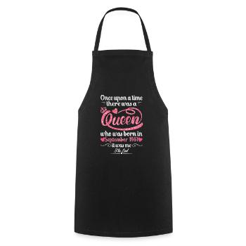 Birthday September 1981 - Cooking Apron - black - Front - AI Model Male 185 dark (185cm)