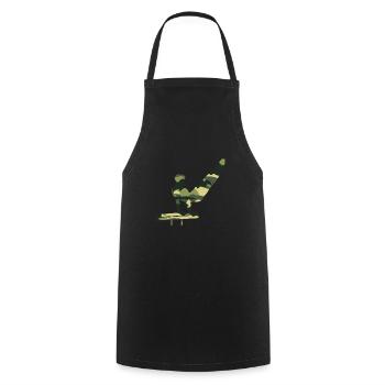 Gymnastics man camouflage athlete sport gymnastics - Cooking Apron - black - Front - AI Model Male 185 dark (185cm)