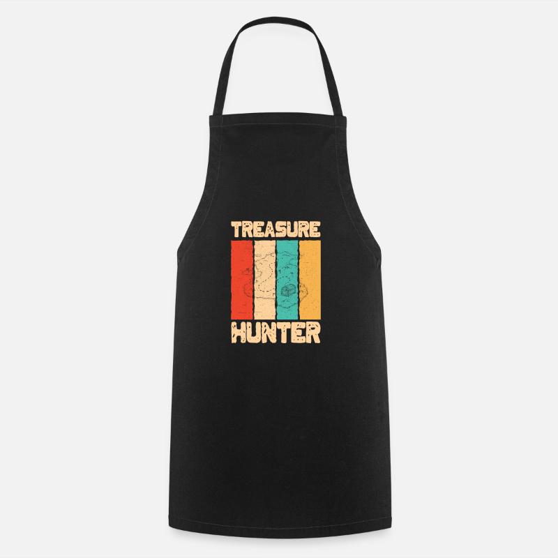 Cadeau de géocacheurs de carte d'île de chasse au trésor cool - Tablier de cuisine - noir