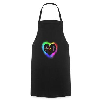 Art teacher artist - Cooking Apron - black - Front - AI Model Male 185 dark (185cm)