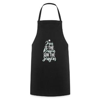 Jesus is the reason for the Christmas season - Cooking Apron - black - Front - AI Model Male 185 dark (185cm)
